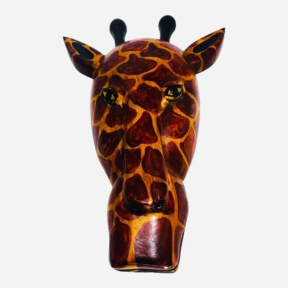 Unbranded Other - Hand Carved Wooden Giraffe Wall Hanging Decor